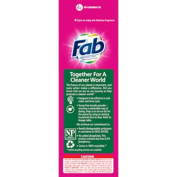 Fab Laundry Washing Powder Fresh Frangipani 4kg