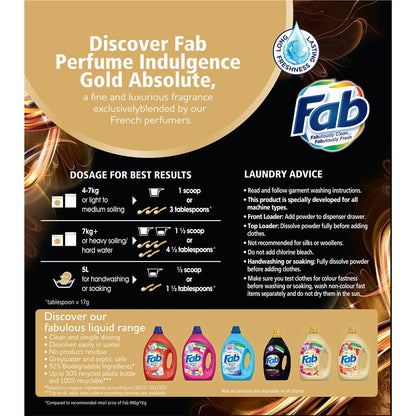Fab Laundry Washing Powder Gold Absolute 3.8kg