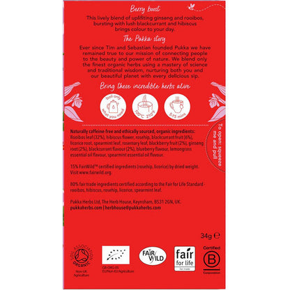 Pukka Morning Berry Tea Bags 20 pack