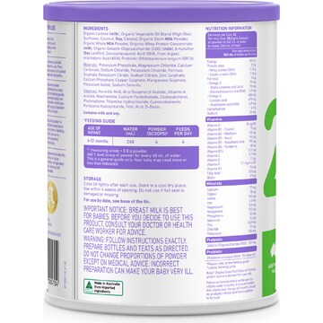 Bubs Organic Grass Fed Follow On Formula Stage 2 800g
