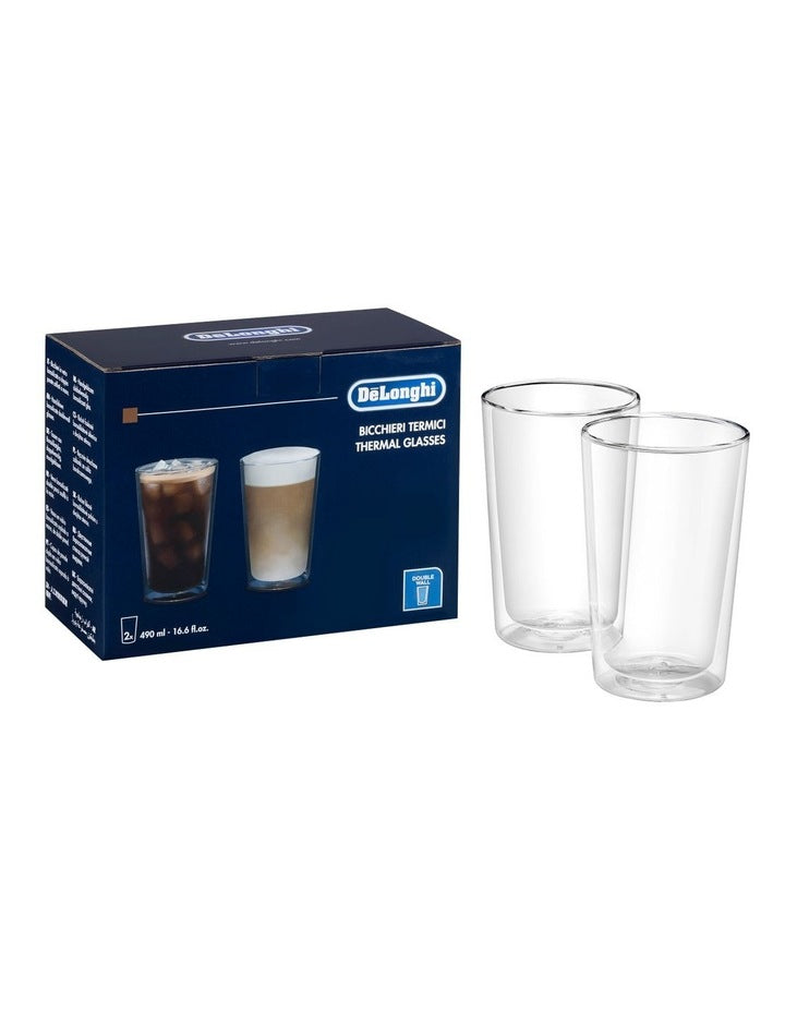 Double Wall Thermal Glasses 490ml 2 Pack