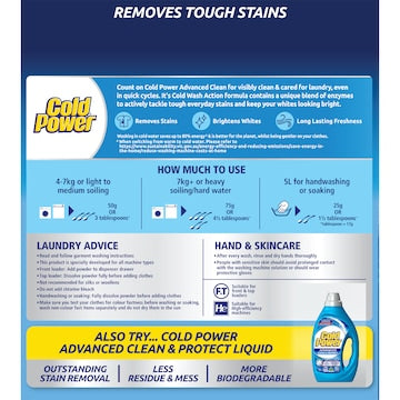 Cold Power Advanced Clean Laundry Washing Powder Detergent 4kg