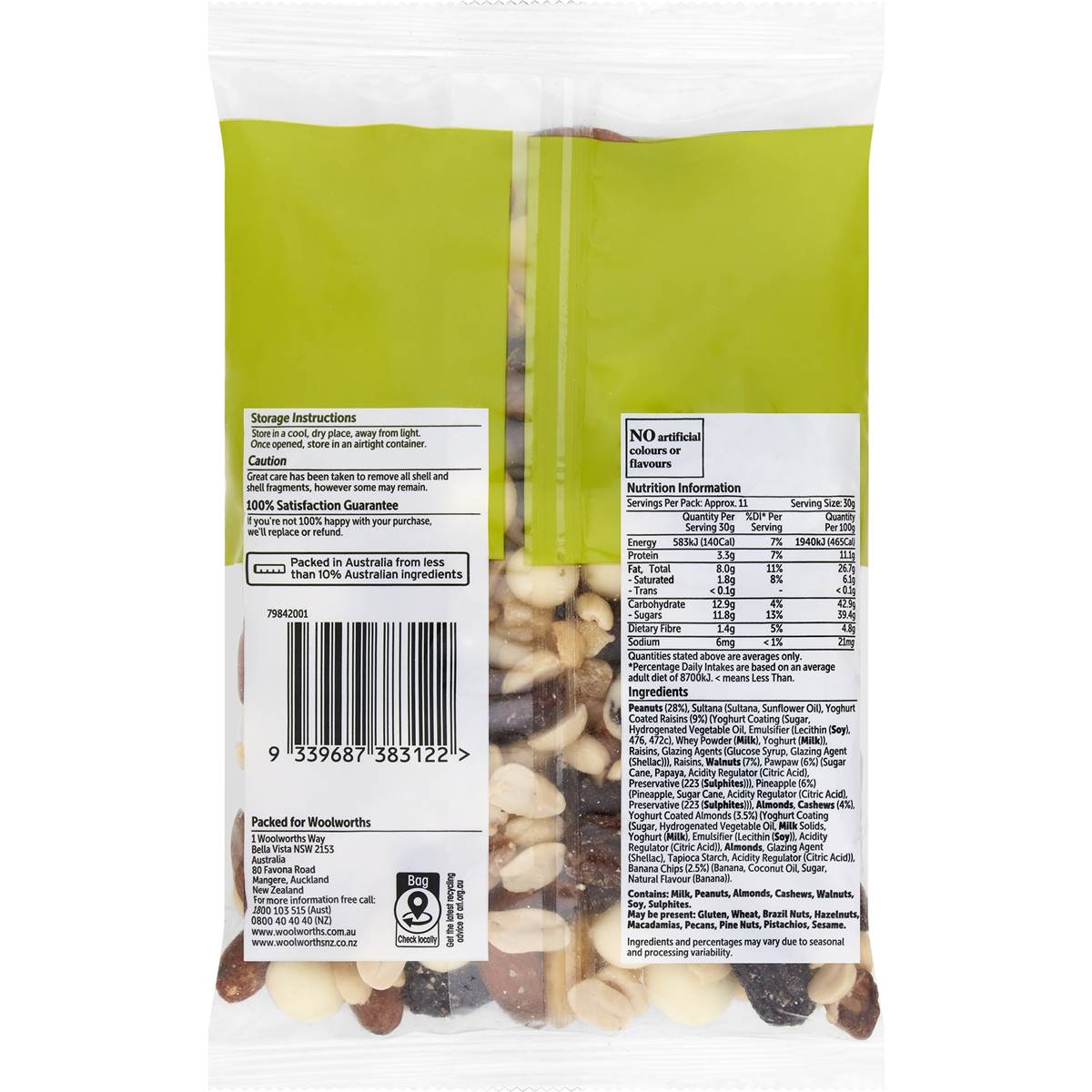 Woolworths Nut & Tropical Fruit Delight Sweet 350g