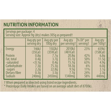 Continental Recipe Base Curried Sausages 35g
