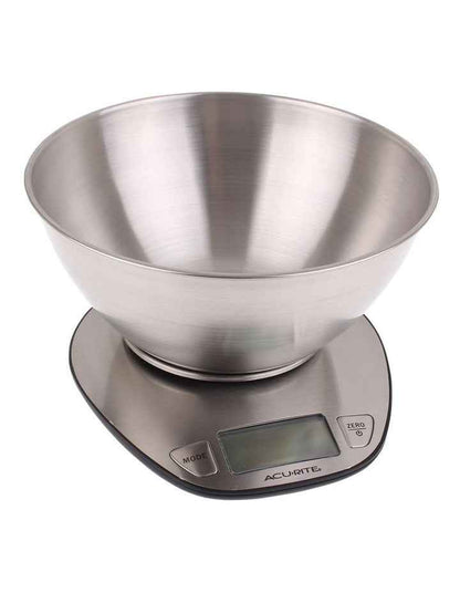 Stainless Steel Digital Kitchen Scale with Bowl 1g/5kg