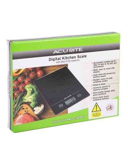 Slimline Digital Scale 1g/5kg in Black
