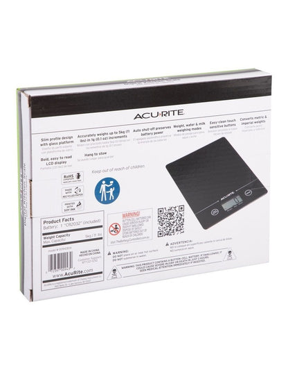 Slimline Digital Scale 1g/5kg in Black