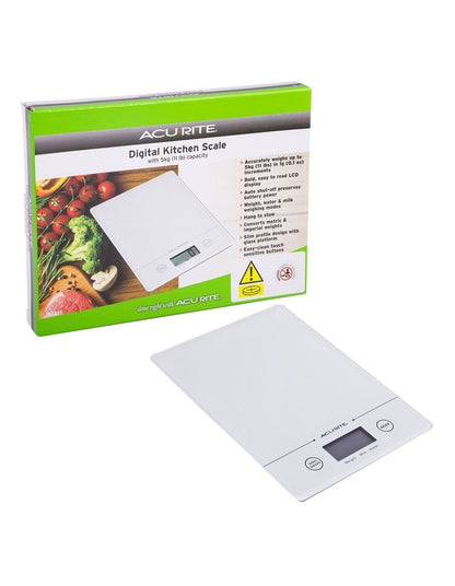 Slimline Digital Scale 1g/5kg in White