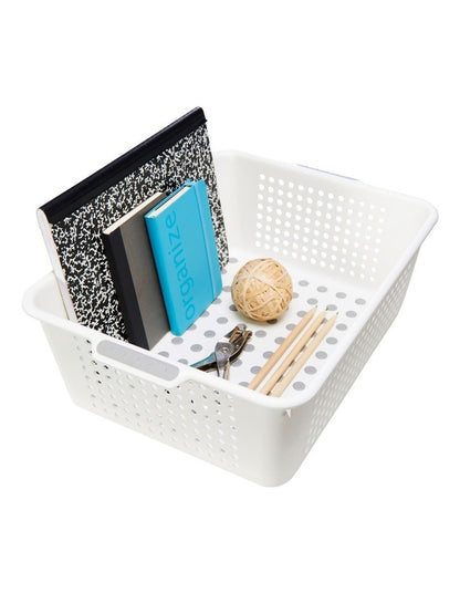Medium Storage Basket in White