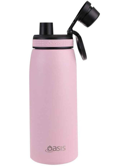 Stainless Steel Double Wall Insulated Sports Bottle with Screw Cap Lid 780ml in Carnation