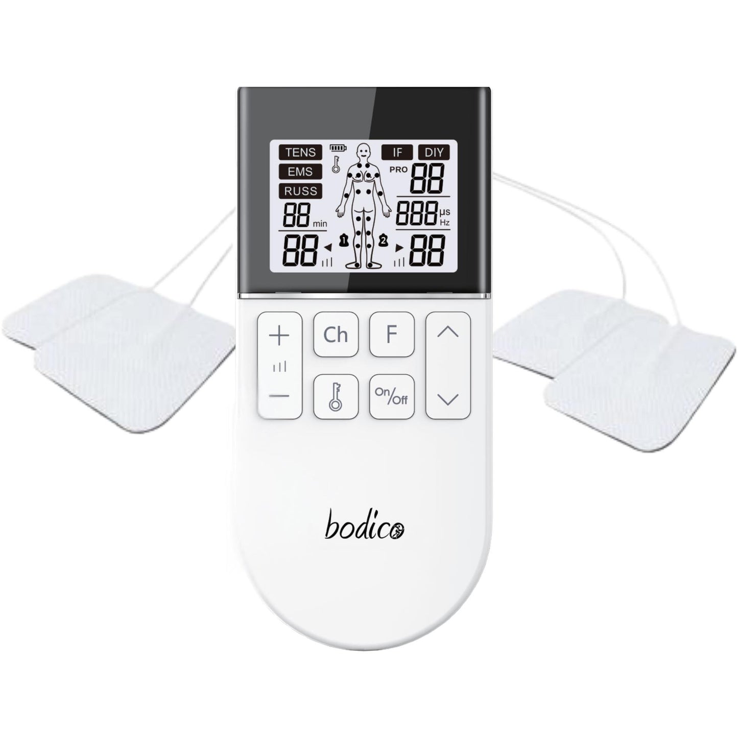 Bodico Digital TENS/EMS 2 Channel/4 Pads