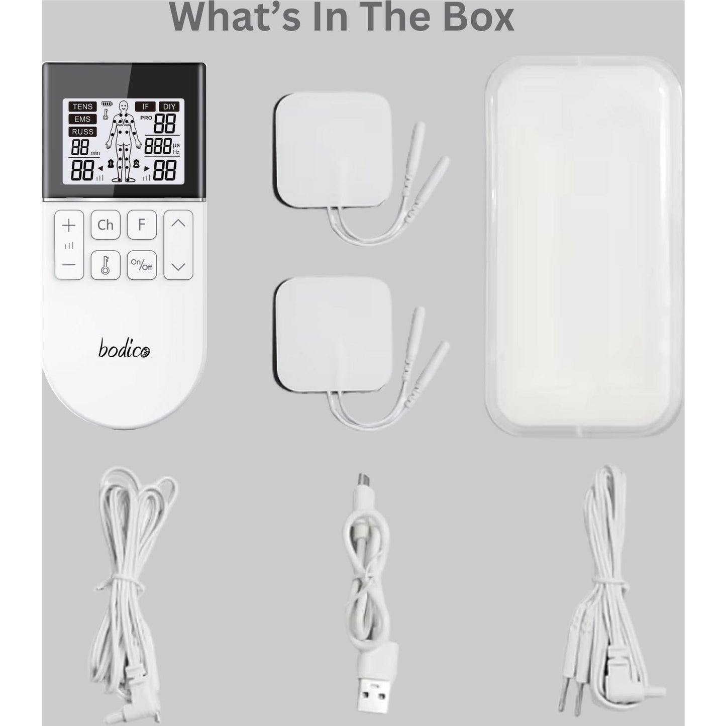 Bodico Digital TENS/EMS 2 Channel/4 Pads