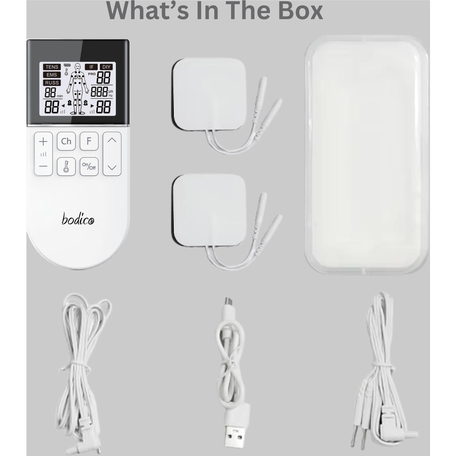 Bodico Digital TENS/EMS 2 Channel/4 Pads