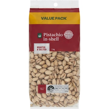 Woolworths Pistachio In Shell Roasted & Salted 1kg