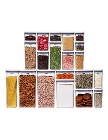 Pop 2.0 Container Set of 20 in Clear/White