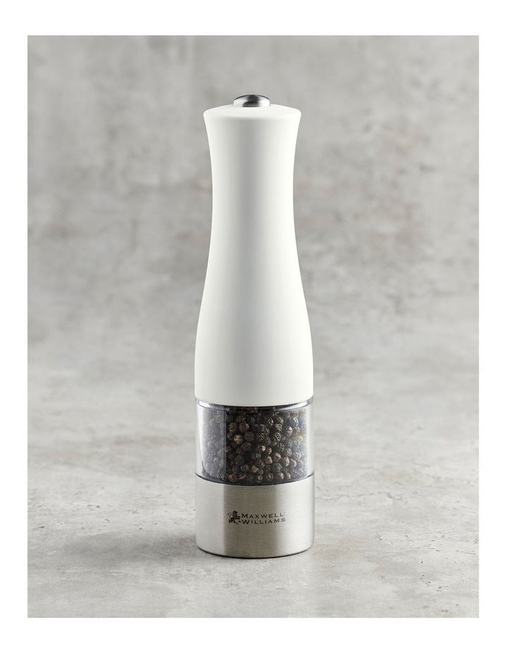 Cosmopolitan Electric Salt and Pepper Mill 21cm in White