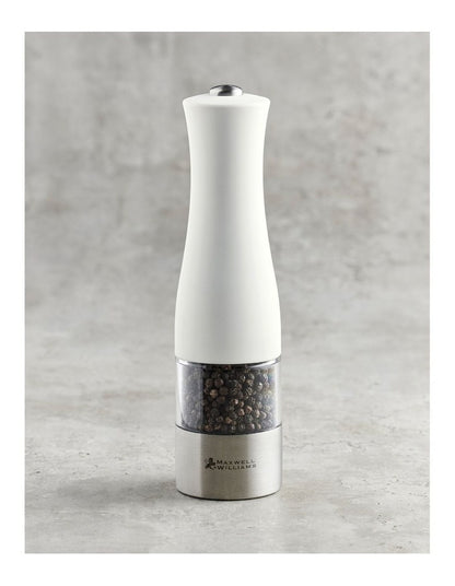 Cosmopolitan Electric Salt and Pepper Mill 21cm in White