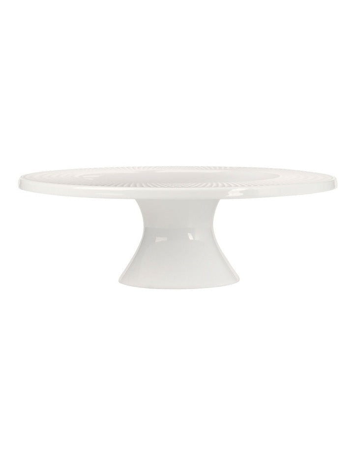 White Basics Diamonds Footed Cake Stand 25cm in White