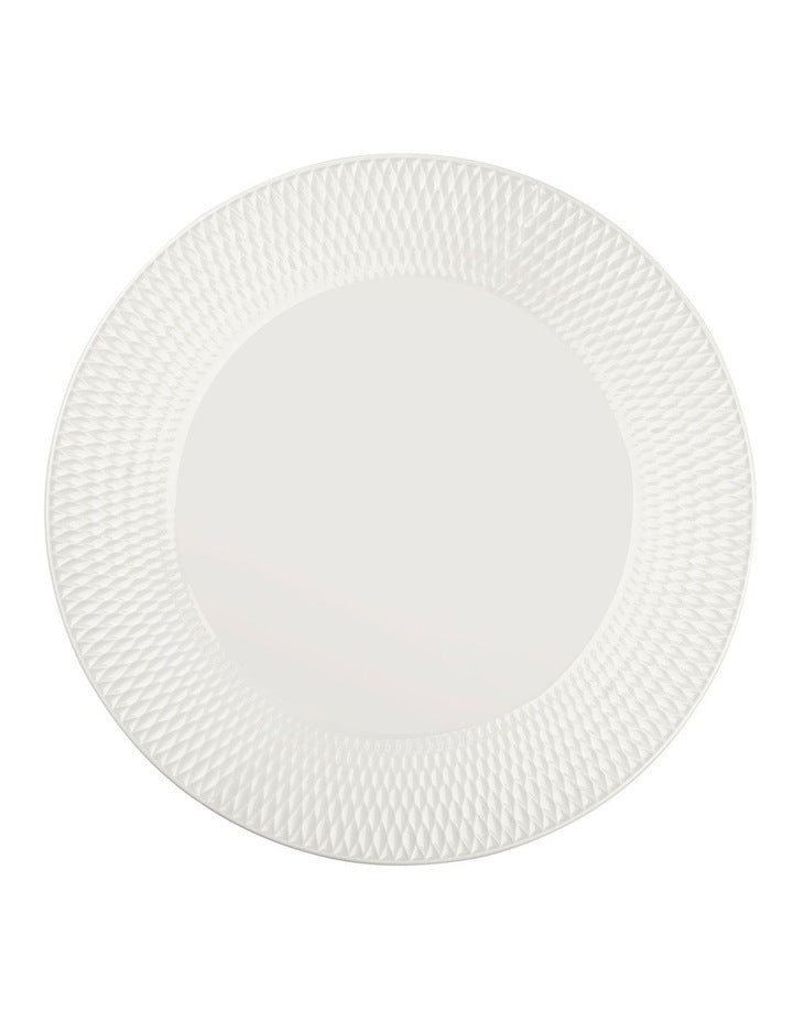 White Basics Diamonds Footed Cake Stand 25cm in White