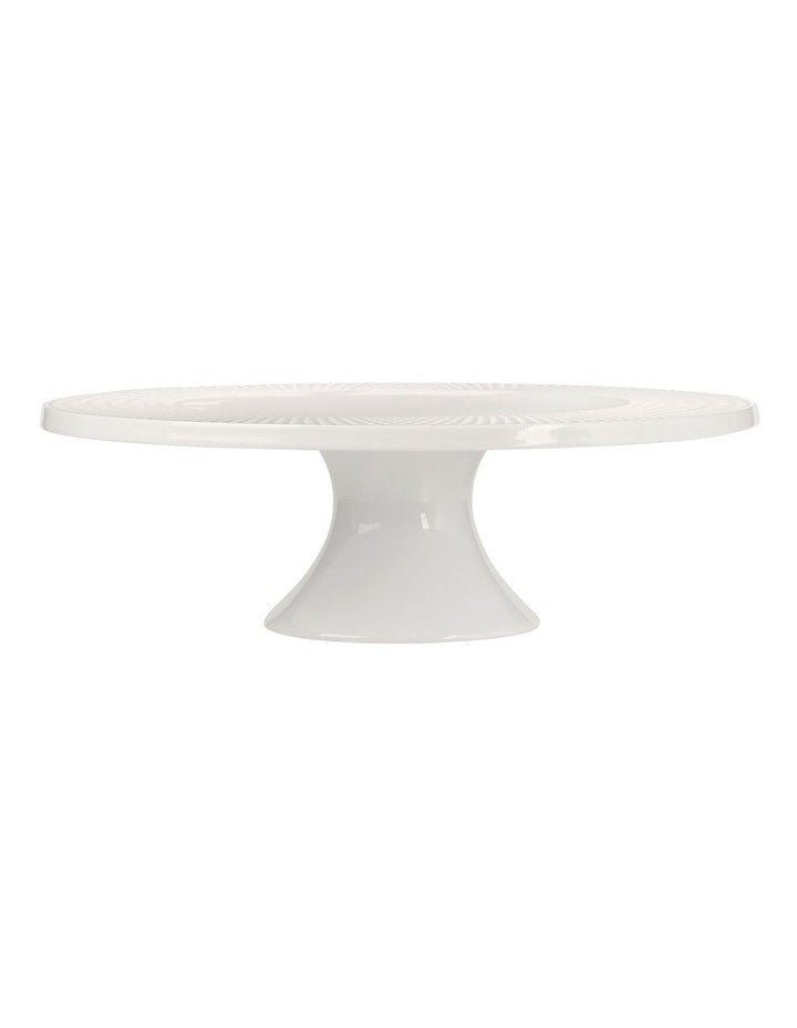 White Basics Diamonds Footed Cake Stand 30cm in White