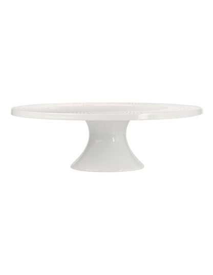 White Basics Diamonds Footed Cake Stand 30cm in White