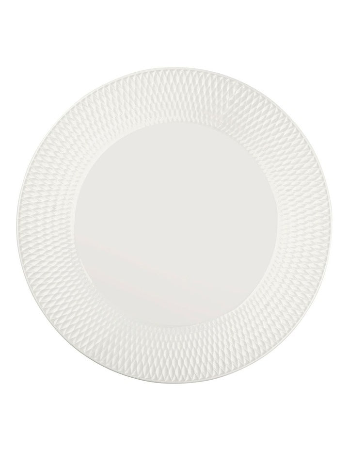 White Basics Diamonds Footed Cake Stand 30cm in White