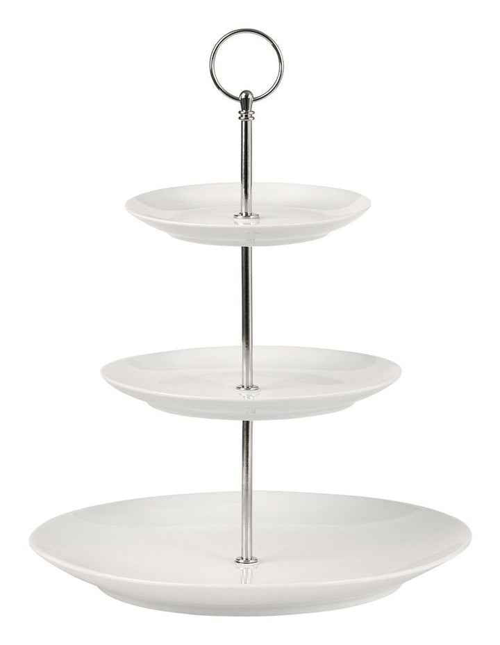 White Basics Cake Stand 3 Tiered in White