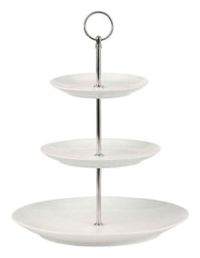 White Basics Cake Stand 3 Tiered in White