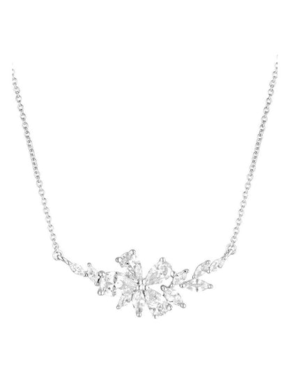 Iconic Bridal Hyacinth Silver Necklace