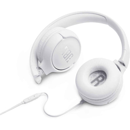 JBL Tune 500 Wired On-ear Headphones (White)