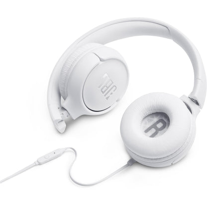 JBL Tune 500 Wired On-ear Headphones (White)