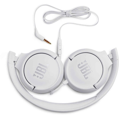 JBL Tune 500 Wired On-ear Headphones (White)