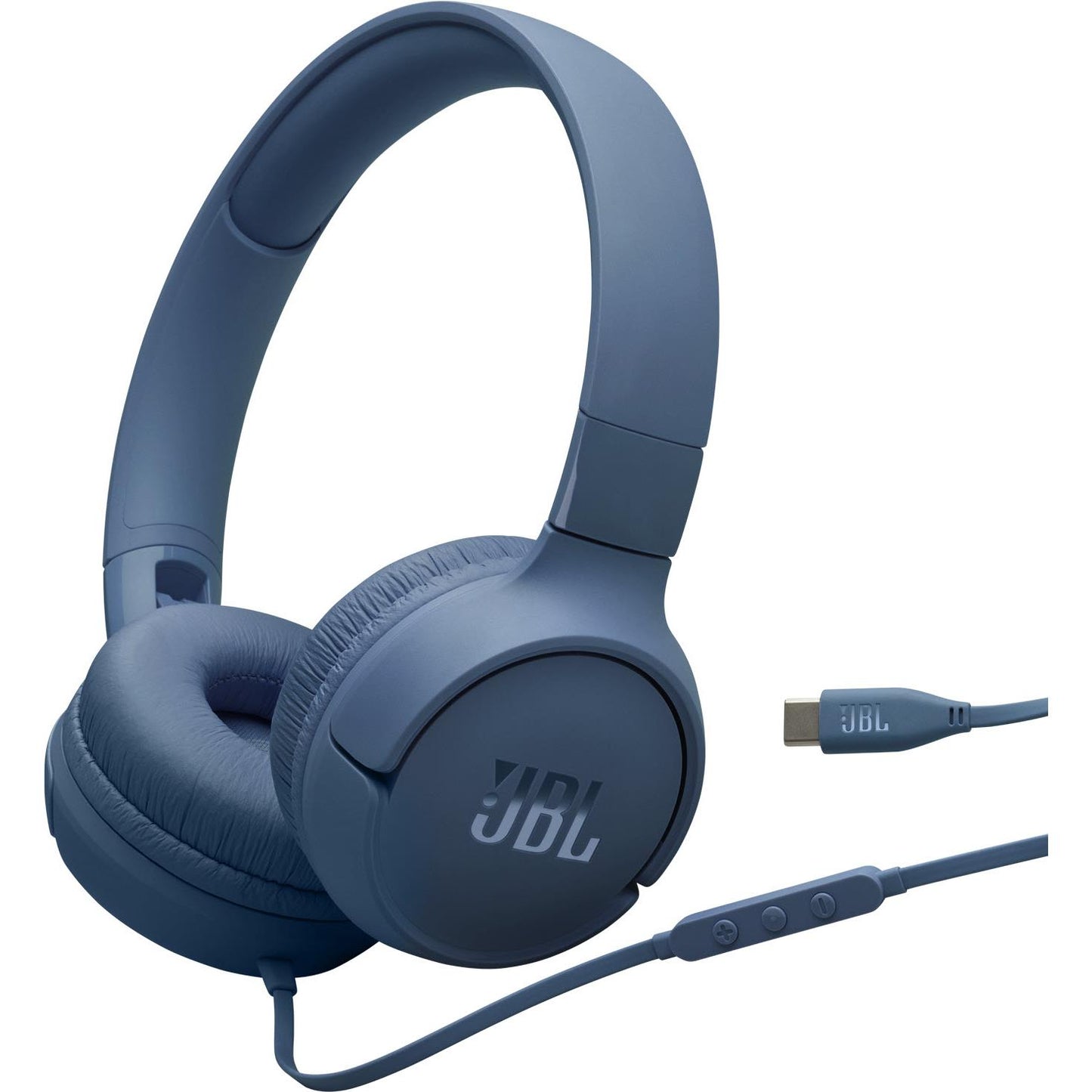 JBL Tune 520C Wired USB-C On-Ear Headphones (Blue)
