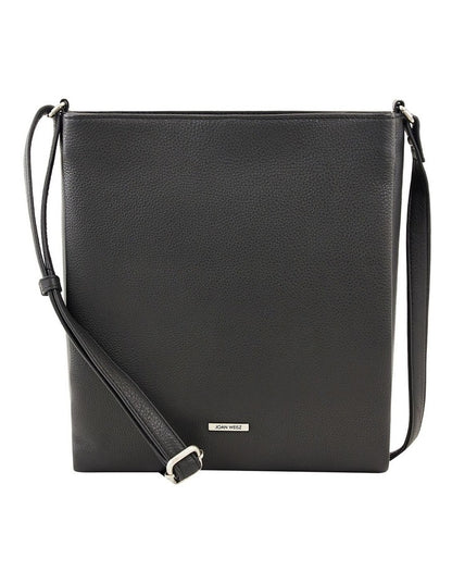 Atlantis Black Leather Crossbody Bag