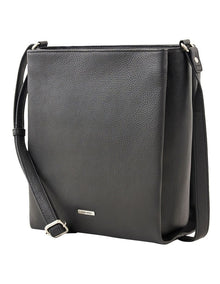 Atlantis Black Leather Crossbody Bag