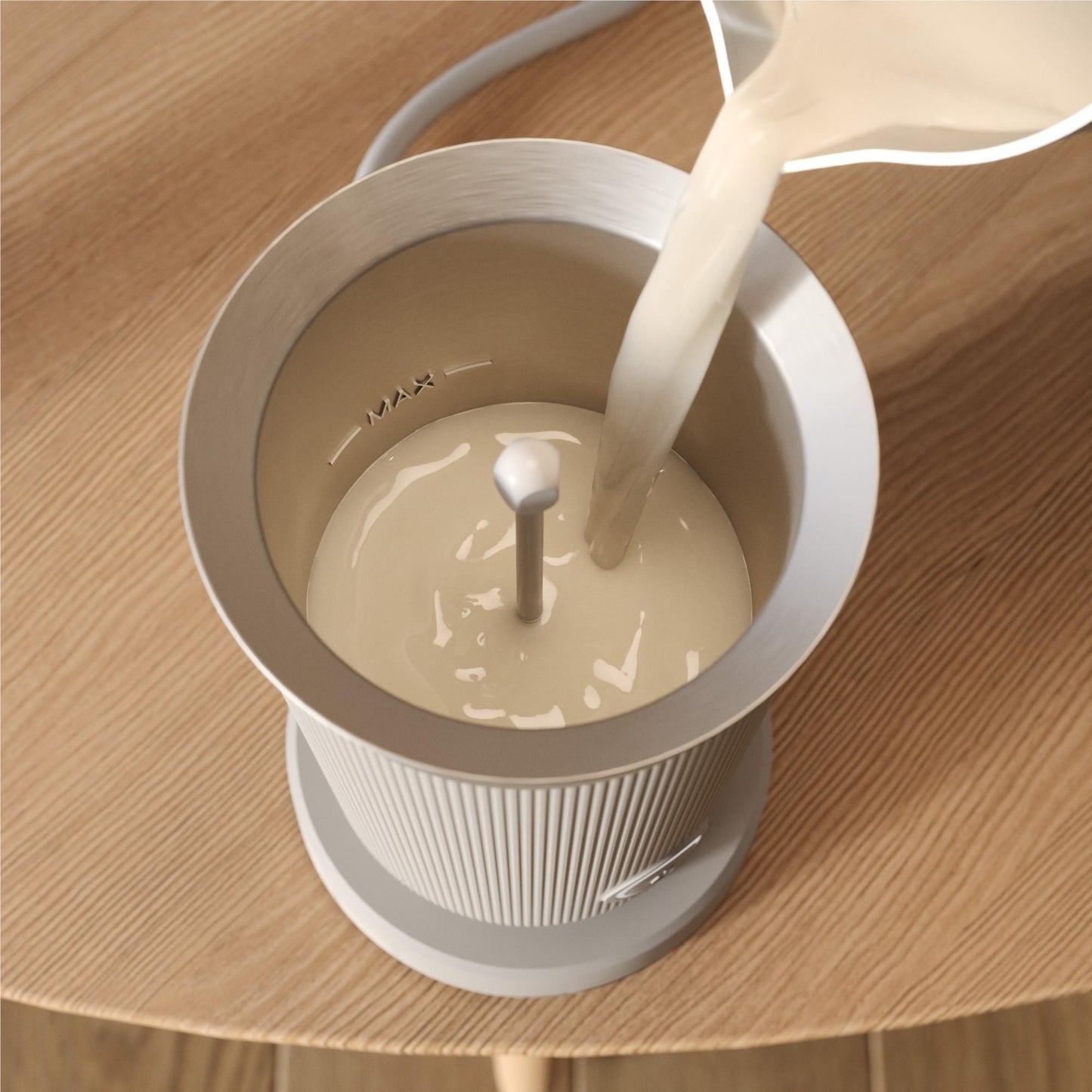 Philips Baristina Hot & Cold Milk Frother (Cloud White)