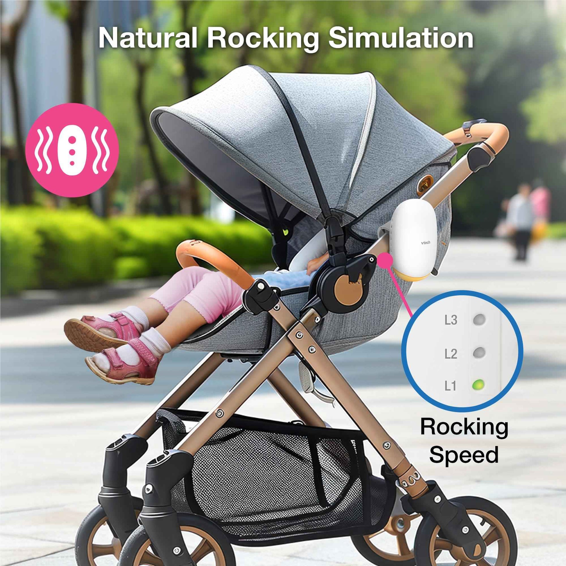 VTech BC8611 V-Hush Rocker Sound & Motion Stroller Soother