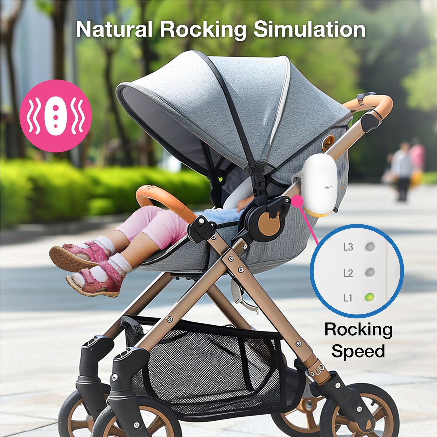 VTech BC8611 V-Hush Rocker Sound & Motion Stroller Soother