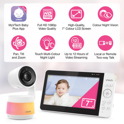 VTech RM7667HQ 7” Smart Pan & Tilt Video Monitor