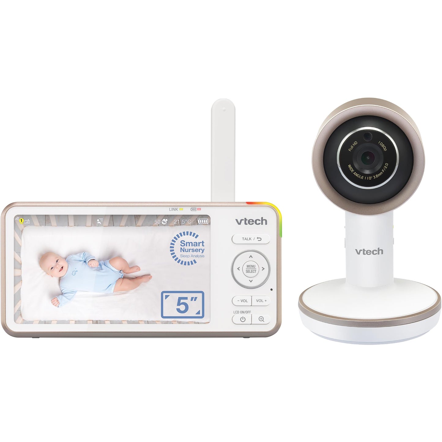 VTech V-Care 2 5” Smart Non-Contact Well-Being Baby Monitor