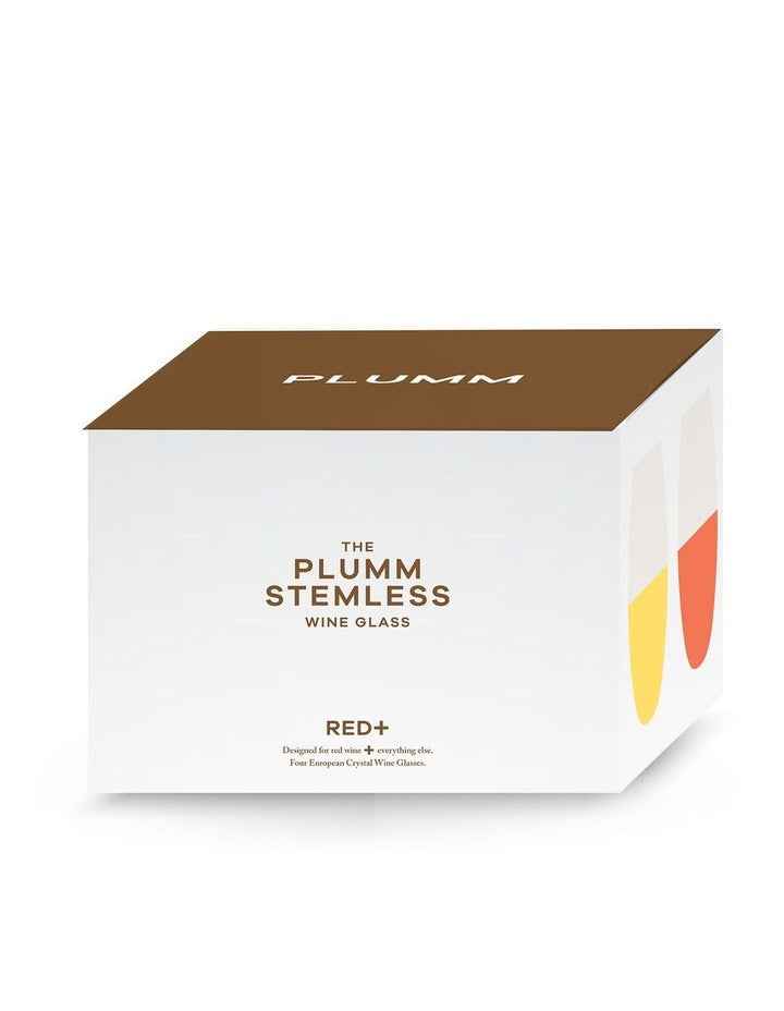 Red Wine Stemless Glass Set of 4 in Clear