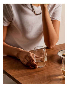 Stemless Wine Glass Set of 4 in Clear