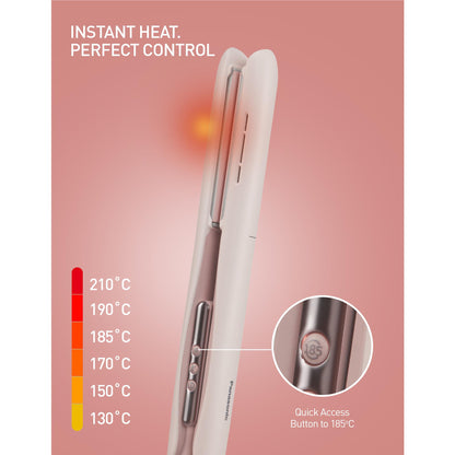 Panasonic 2-In-1 Hair Straightener and Curler (Strawberry Pink)