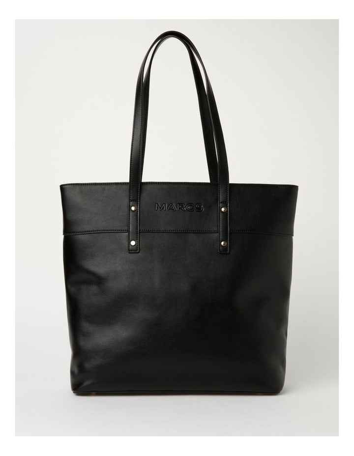 Santorini Black North South Tote Bag