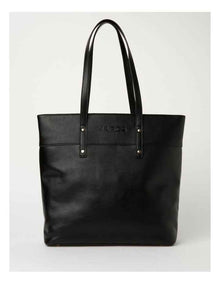 Santorini Black North South Tote Bag