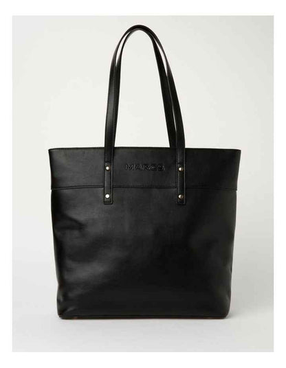 Santorini Black North South Tote Bag