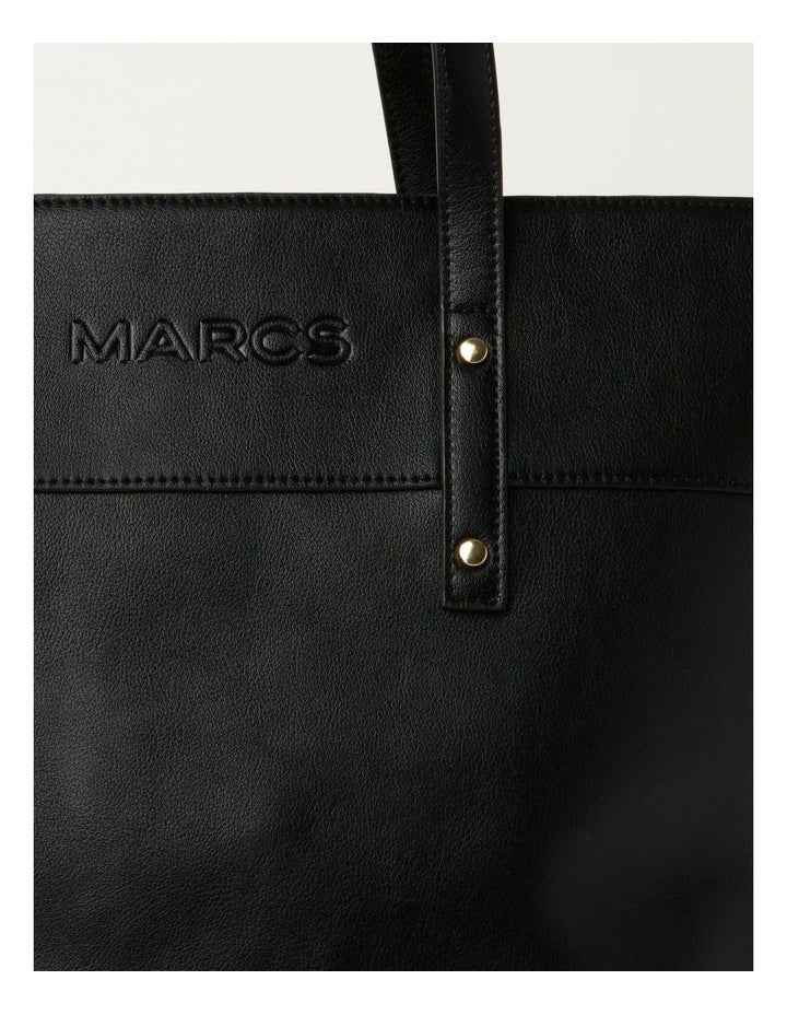Santorini Black North South Tote Bag
