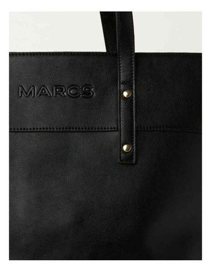 Santorini Black North South Tote Bag