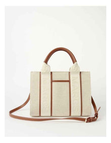Barbados Natural Beige Zip Top Tote Bag