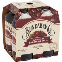 Bundaberg Burgundee Creaming Soda 375ml x4 Pack